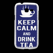 Coque Samsung Galaxy Fresh Keep Calm Drink Tea Bleu