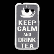 Coque Samsung Galaxy Fresh Keep Calm Drink Tea Gris