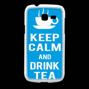 Coque Samsung Galaxy Fresh Keep Calm Drink Tea Cyan