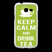 Coque Samsung Galaxy Fresh Keep Calm Drink Tea Vert pomme