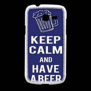 Coque Samsung Galaxy Fresh Keep Calm Have a beer Bleu