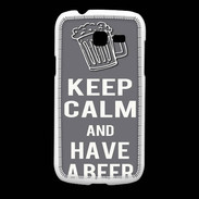 Coque Samsung Galaxy Fresh Keep Calm Have a beer Gris