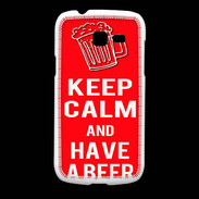 Coque Samsung Galaxy Fresh Keep Calm Have a beer Rouge