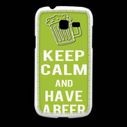 Coque Samsung Galaxy Fresh Keep Calm Have a beer Vert pomme