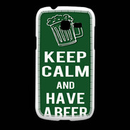 Coque Samsung Galaxy Fresh Keep Calm Have a beer Vert