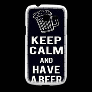 Coque Samsung Galaxy Fresh Keep Calm Have a beer Noir