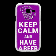 Coque Samsung Galaxy Fresh Keep Calm Have a beer Violet