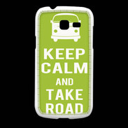 Coque Samsung Galaxy Fresh Keep Calm Take road Vert pomme