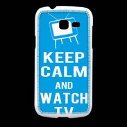 Coque Samsung Galaxy Fresh Keep Calm Watch TV Cyan