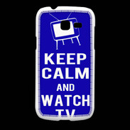 Coque Samsung Galaxy Fresh Keep Calm Watch TV Bleu