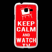 Coque Samsung Galaxy Fresh Keep Calm Watch TV Rouge