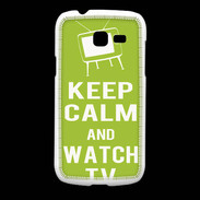 Coque Samsung Galaxy Fresh Keep Calm Watch TV Vert pomme