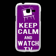 Coque Samsung Galaxy Fresh Keep Calm Watch TV Violet