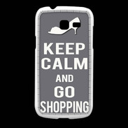 Coque Samsung Galaxy Fresh Keep Calm go shopping Gris