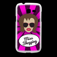Coque Samsung Galaxy Fresh Miss Shopping Chatain
