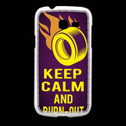 Coque Samsung Galaxy Fresh Keep Calm and Burn Out violet