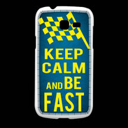 Coque Samsung Galaxy Fresh Keep Calm and Be Fast Bleu