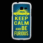 Coque Samsung Galaxy Fresh Keep Calm and Be Furious Bleu