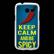 Coque Samsung Galaxy Fresh Keep Calm and Be Spicy Bleu