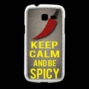 Coque Samsung Galaxy Fresh Keep Calm and Be Spicy Gris
