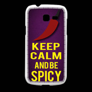 Coque Samsung Galaxy Fresh Keep Calm and Be Spicy Violet
