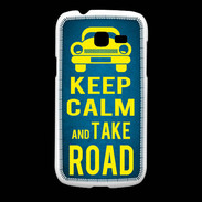 Coque Samsung Galaxy Fresh Keep Calm and Take o road 2 Bleu