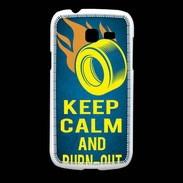 Coque Samsung Galaxy Fresh Keep Calm and Burn Out Bleu