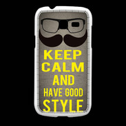 Coque Samsung Galaxy Fresh Keep Calm and Have a good Style Gris