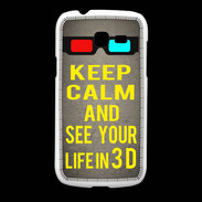 Coque Samsung Galaxy Fresh Keep Calm and See your life 3D Gris