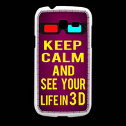 Coque Samsung Galaxy Fresh Keep Calm and See your life 3D Rose