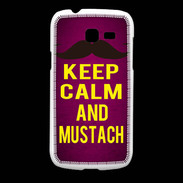 Coque Samsung Galaxy Fresh Keep Calm and Mustach Rose
