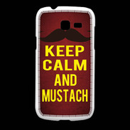 Coque Samsung Galaxy Fresh Keep Calm and Mustach Rouge