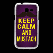 Coque Samsung Galaxy Fresh Keep Calm and Mustach Violet