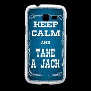 Coque Samsung Galaxy Fresh Keep Calm and Take Jack Bleu