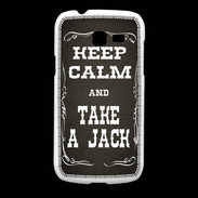 Coque Samsung Galaxy Fresh Keep Calm and Take Jack Gris