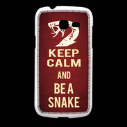 Coque Samsung Galaxy Fresh Keep Calm and Be a Snake Rouge
