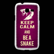 Coque Samsung Galaxy Fresh Keep Calm and Be a Snake Rose