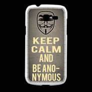 Coque Samsung Galaxy Fresh Keep Calm and Be Anonymous Gris