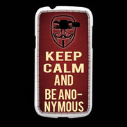 Coque Samsung Galaxy Fresh Keep Calm and Be Anonymous Rouge