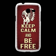Coque Samsung Galaxy Fresh Keep Calm and Be Free Rouge