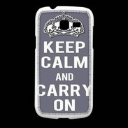 Coque Samsung Galaxy Fresh Keep Calm and Carry on Gris