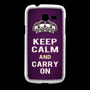 Coque Samsung Galaxy Fresh Keep Calm and Carry on Violet