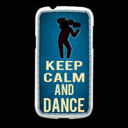 Coque Samsung Galaxy Fresh Keep Calm and Dance Bleu
