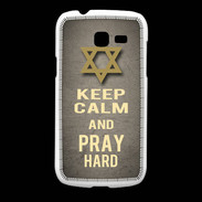 Coque Samsung Galaxy Fresh Keep Calm and Pray jewish Gris