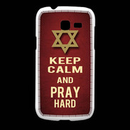 Coque Samsung Galaxy Fresh Keep Calm and Pray jewish Rouge