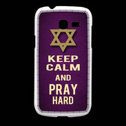 Coque Samsung Galaxy Fresh Keep Calm and Pray jewish Violet