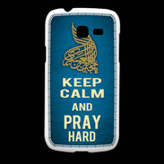 Coque Samsung Galaxy Fresh Keep Calm and Pray Muslim Bleu