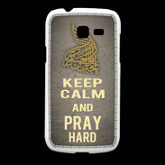 Coque Samsung Galaxy Fresh Keep Calm and Pray Muslim Gris