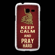 Coque Samsung Galaxy Fresh Keep Calm and Pray Muslim Rouge