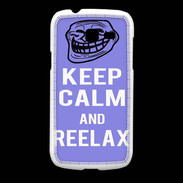 Coque Samsung Galaxy Fresh Keep Calm and Be Reelax Bleu